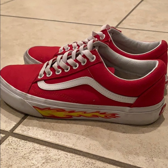 red vans custom